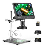 TOMLOV DM602 Pro Microscope 2000X 3 Lens 10.1 Inch IPS LCD For PCB Soldering Phone Repair Digital Microsco Coin View