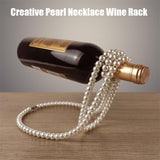 Creative Pearl Necklace Suspended Wine Rack Home Desktop Decoration Bar Cabinet Display Stand Shelf Gifts