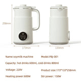 800ML Soybean Electric Juicer Filter-free Soy Milk Blender Mixer Fresh Juice Maker Wall Breaking hine 220V