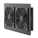 Powered 20W & Dual Exhaust Solar Panel Fan Kit for Chicken Coop Greenhouse Dog House Shed Attic
