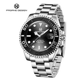 New PAGRNE DESIGN  Men Mechanical Watches Stainless Steel Sapphire Glass Automatic Watch 100m Waterproof Sports & Leisure Clock