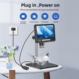 TOMLOV DM401 Pro 2K Digital 1200x 7 inch HD LCD Buttom LED Light Stage Included 24MP Coin Microscope