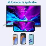 15.6 Inch Portable 1080P Travel with Kictand & Dual Speaker External Gaming Monitor for Laptop PC Smartphone