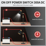 DaierTek Boat Disconnect Waterproof 12V 48V Battery Shut Off ON/Off 300A Heavy Duty Kill Switch for Marine