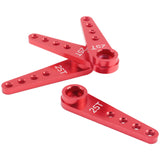 4PCS 37Mm 25T Metal Extension Steering Servo Arm Horn for RC Car Crawler Parts,Red