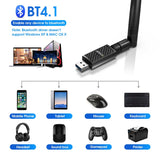 1200M Gigabit Dual Frequency Bluetooth 4.1 Audio Transmitter Receiver USB3.0 Wireless Adapter for PC Laptop Network Card
