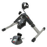 Bike Pedal Exerciser Stable LED Display Screen Folding Pedal Exerciser Legs Recovery Wider Base for Office Use for Aging Knees