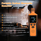 3-in-1 Portable Battery Powerd Handheld Carbon Monoxide Alarm Temperature &Humidity CO Detector Monitor