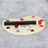 1:12 Scale Dolls House Miniature Artist Paint Palette And Easel Drawing Board Fit For Dollhouse Decoration Toys