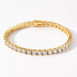 Full Diamond Female Fashion Hip Hop Diamond Silver Bracelet In Europe And America