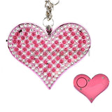 130DB Personal Heart Shape Self Defense Security Alarm Keychain Loud Sound Safety Alert For Woman Kids Elderly