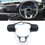 4X Audio Mode Control Switch Multifunctional Steering Wheel 84250-0E120 For Toyota Hi Revo Rocco Fortuner 2015-2020