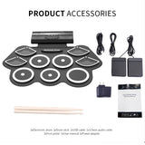 Digital Electronic Drum Kit Compact Size Usb Silicon Drum Set 9 Pads Drum Pads with Drumsticks for Students Beginner Gift