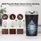 1pc Coffee Bean Grinder Electric, Food Processor, Food Mixer,200W Powerful Spice Grinder Electric,Grain Mills,Espresso Grinder Herb Grinder Coffee Grinder For Spices