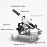 Stainless Steel Table Frozen Cutting Machine - Adjustable Thickness Meat/Fruit/Vegetable Slicer, Kitchen Accessories