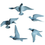 5PCS Seagull Resin Flying Bird Sculpture 3D Art Ornament Decoration Wall Stickers For Home Decor