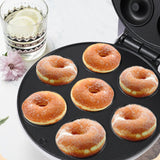 7 Holes Electric Donuts Maker - Mini 1200W Automatic, 110V/220V, Non-Stick for DIY Doughnut & Cake Baking, Kitchen Appliance for Home