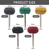 Abrasive Wheel Buffing Polishing Wheel Set Nylon Fiber Brushed Grinding Head 80/150/240/600 Grit