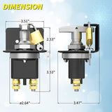 500A 12V 20247 Battery Disconnect with Lockout Plate Heavy Duty Kill Switch Fixed Handle Isolator for Car Auto RV Boat