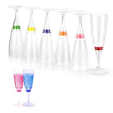 6 Pcs LED Wine Champagne Glasses Water Liquid Activated Flash Light High Legged Glass Party Christmas Vase New Year Decor