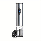 1pc 6pcs 6-in-1 Automatic Electric Wine Bottle Opener Set - Battery Operated, Stainless Steel