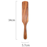 5 Pcs Wooden Spurtles Set,Natural Teak Utensils Set, Kitchen Tools Nonstick Cooking Set For Stirring,Serving