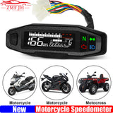 Universal Motorcycle Speedometer Odometer RPM Fuel Meter LCD Digital Gauge Turn Signal Light for All Motor