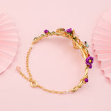 Hand Painted Enamel Flower Bracelet Personality Temperament Bee Girl Heart Bracelet