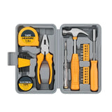 24Pcs Household Repair Kit Multi-Purpose Home Hand Tool Storage Case Durable Hammer and Allen Key Set with