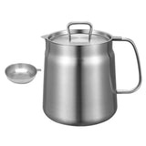 Stainless Filter Fine Mesh Tank Container Jug Large Capacity Storage Can Oil Strainer Pot Kitchen Cooking Tools