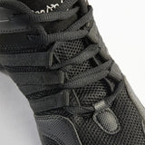 Women's Breathable Mesh Fabric Black Soft Soled Jazz Salsa Square Modern Dance Shoes
