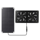 Greenhouse Panel Exhaust Fan for Sheds 10W Solar Panels 2 High Speed DC Brushless Fans Chicken Coop Dog House