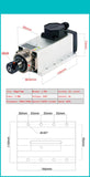 800W 1.5W 2.2KW 3.5KW 4.5KW 6KW CNC Spindle Motor 220V 380V Air Cooled Milg hine Z Axis Shaft ER20 ER25 ER32 Collet Chuck