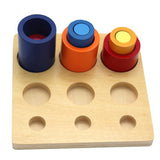 Early Learning Kindergarten Sensory Aids Rainbow Round Ladder Building Blocks Teaching Toys