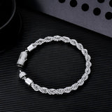6mm Trendy Simple Gold Twist Chain Bracelet