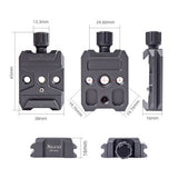 Aluminum Alloy Quick Release Clamp with Arca Slot 3/8-inch & 1/4-inch Screw Hole for DJI RS2/RSC2/RS3 QR Plate
