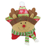 Christmas Themed Throw Pillow Five-pointed Star Shape Cartoon Back Cushion Household Supplies Home Decor Gift for Festival Party (Deer Pattern)