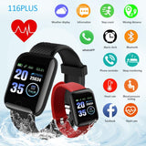 116Plus Waterproof Sports Tracker Bracelet Heart Rate Monitor Blood Pressure Smart Watch