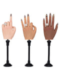 Training For Acrylic Nails Silicone Fake Hands To Nail Practice Hand Model Filming Props Veikmv