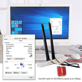 FENVI Wi-Fi 6E AX210 Tri Band 2.4G/5Ghz/6Ghz Bluetooth 5.3 802.11AX M.2 Wireless WiFi Card Desktop Kit For Win 10/11