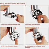 Metal Food Attachment for KitchenAid Stand Mixer,Meat Grinder Accessories Includes Sausage Stuffer Tubes