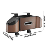 For All Fit Back PU Leather Storage Bag Waterproof Seat Organizer Foldable Multipurpose Car