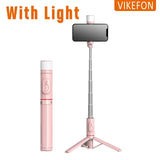 Selfie Stick Foldable Wireless Tripod with Bluetooth Shutter Monopod Live Photograph for iPhone 15 14 Samsung S24 S23