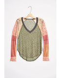 Casual Temperament Collage Pullover Leopard Print Long Sleeve