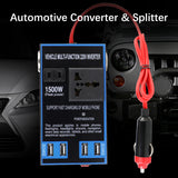 Car Inverter DC 12V 24V to 110V/220V AC Sockets Quick Charging USB Chargers Cigar Lighter Socket Power Adapter Converter
