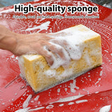 Extra Large Cleaning Honeycomb Coral Yellow Thick Soft Sponge Block Car Supplie Auto Wash Tools Absorbent