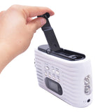 D323 Solar Hand-Cranked Portable Multi-Function Card Screen Display LED Flashlight Radio For Outdoor Emergency