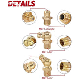 290-Pcs Metric Standard Brass Hydraulic Grease Fitting Assortment Kit - Straight, 90-Degree, 45-Degree Angled Zerk