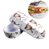 200PCS Cupcake Wrappers Heat Resistant Boat Shape Film PET Bread Tray Paper Cups
