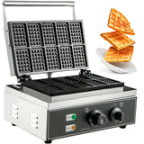 Factory Wholesale Commercial Rectangle Baker 10pcs Nonstick Electric Belgian Waffle Maker Snack hine